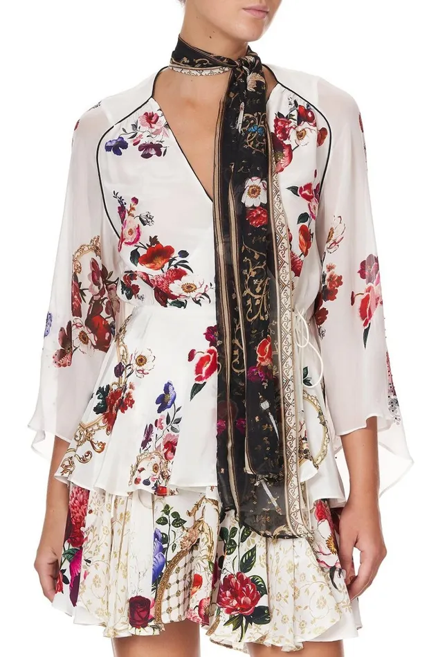 Camilla Tops Women Wrap Top With Neck Tie Fairy Godmother
