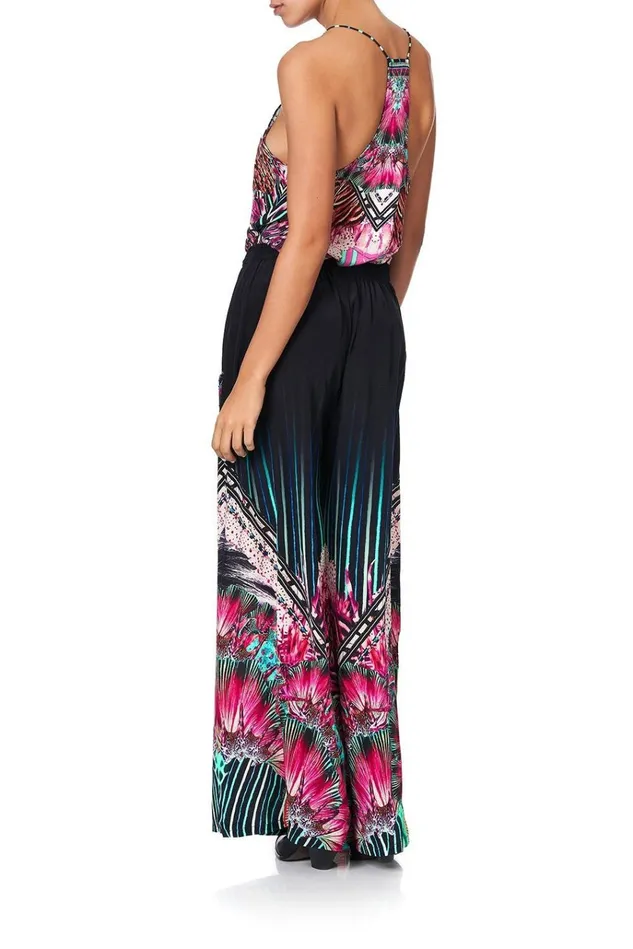 Camilla Trousers and Leggings Women Wide Leg Trouser With Front Pockets Rainbow Eyes