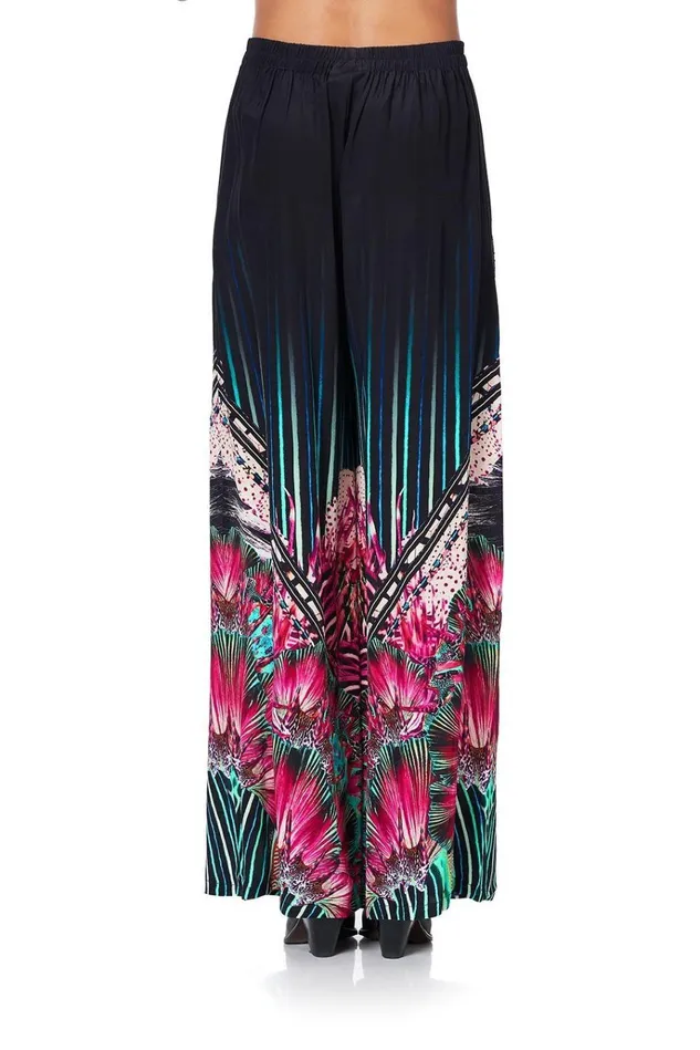 Camilla Trousers and Leggings Women Wide Leg Trouser With Front Pockets Rainbow Eyes