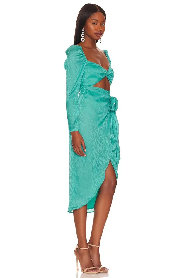 Campbell Midi Dress Aqua Blue Women Lovers and Friends Dresses