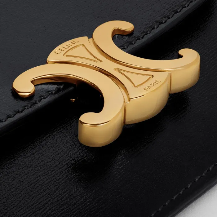 Card Holder With Flap Triomphe In Shiny Calfskin Black Women CELINE CARD HOLDERS Card Holder With Flap Triomphe In Shiny Calfskin Black Women CELINE CARD HOLDERS