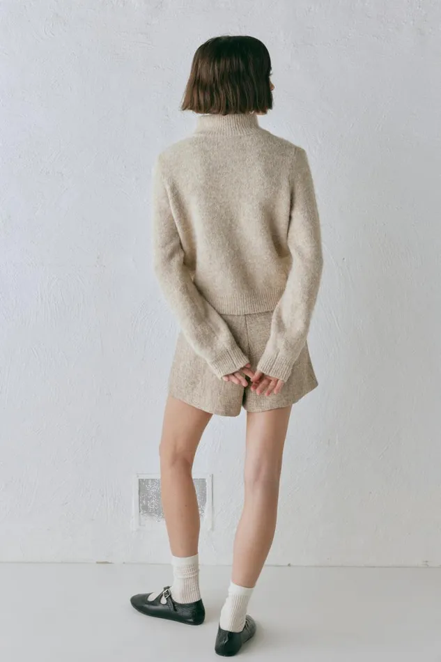 Cardigans Women VRG GRL Henley Knit Cardigan Marle Cardigans Women VRG GRL Henley Knit Cardigan Marle
