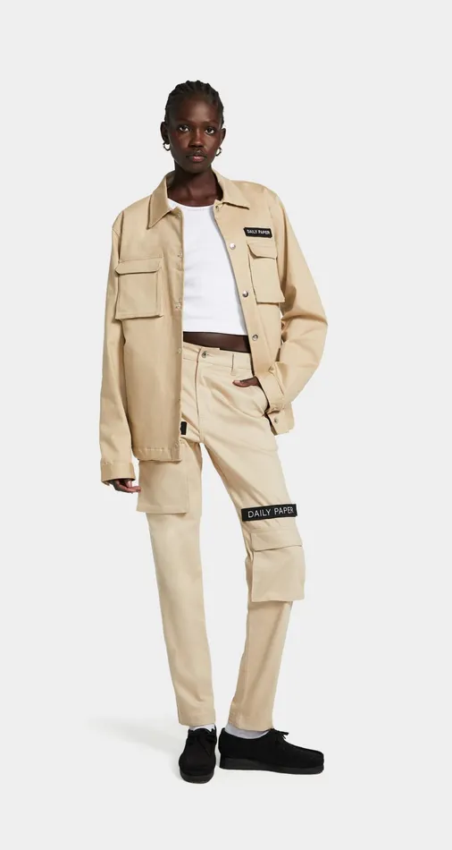 Cargo Coach Jacket Beige Beige Men Daily Paper Jackets