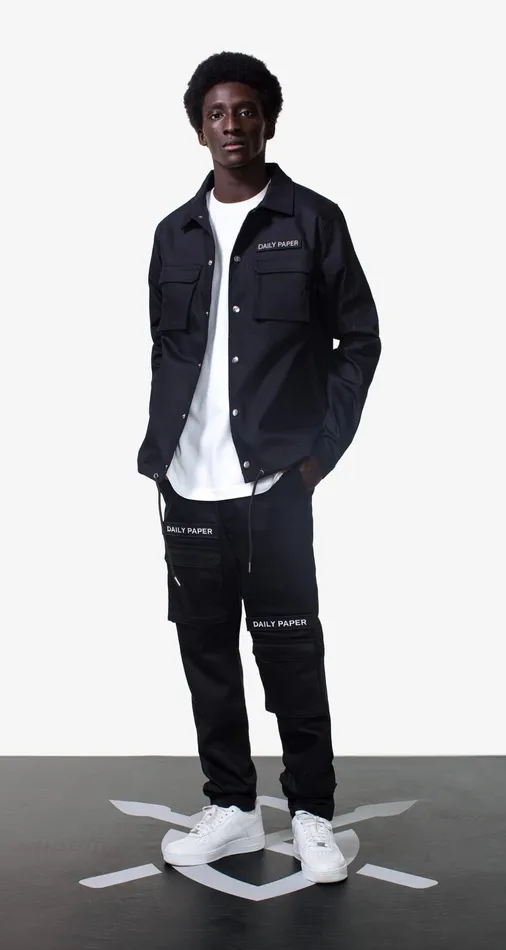 Cargo Coach Jacket Black Black Women Daily Paper Jackets