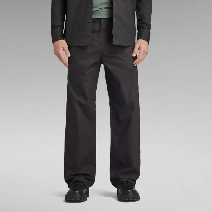 Cargos and Chinos MenWomen GStar RAW Unisex Modson Straight Chino Dark Black
