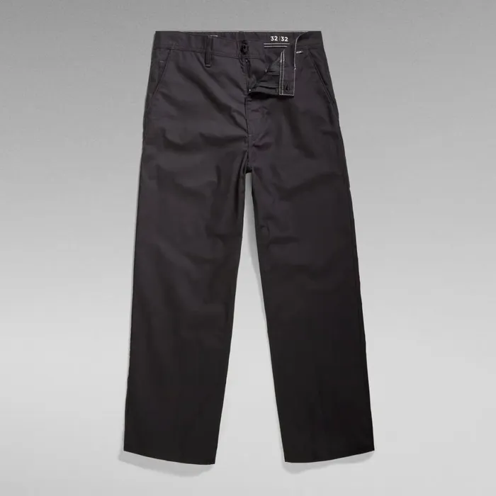 Cargos and Chinos MenWomen GStar RAW Unisex Modson Straight Chino Dark Black