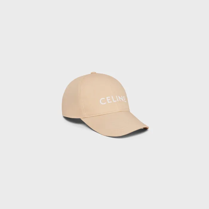 Celine Baseball Cap In Cotton Champagne Fonc Women CELINE HATS AND SOFT ACCESSORIES Celine Baseball Cap In Cotton Champagne Fonc Women CELINE HATS AND SOFT ACCESSORIES