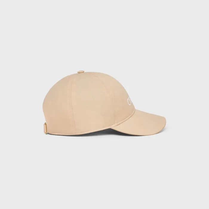 Celine Baseball Cap In Cotton Champagne Fonc Women CELINE HATS AND SOFT ACCESSORIES