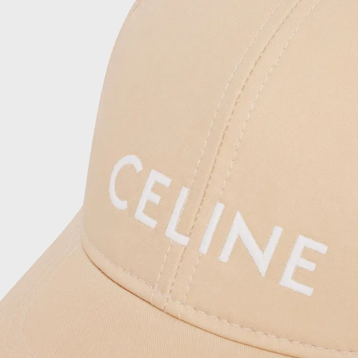 Celine Baseball Cap In Cotton Champagne Fonc Women CELINE HATS AND SOFT ACCESSORIES