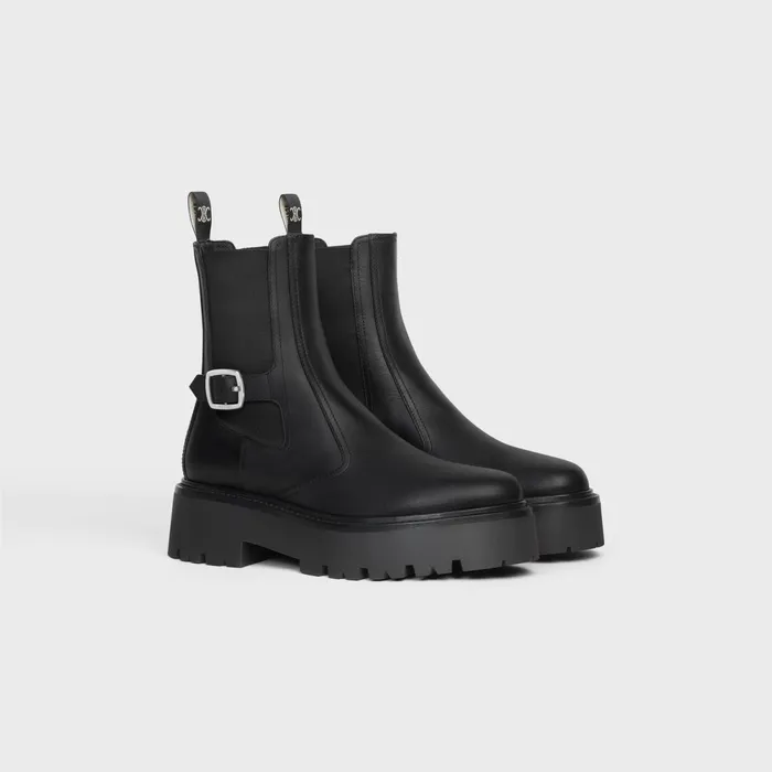 Celine Bulky Chelsea Boot In Calfskin Black Women CELINE BOOTS AND ANKLE BOOTS