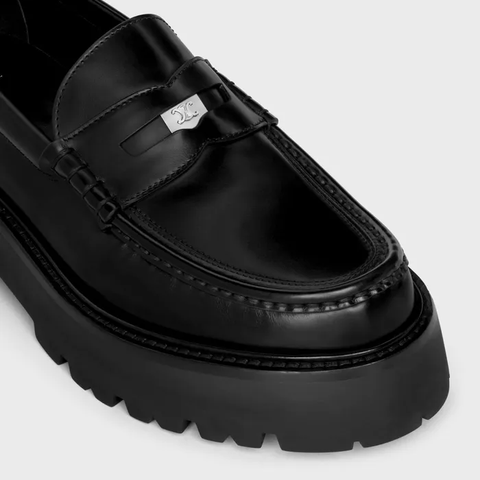 Celine Bulky Penny Chunky Loafer In Polished Bullskin Black Men CELINE LOAFERS AND MOCASSINS