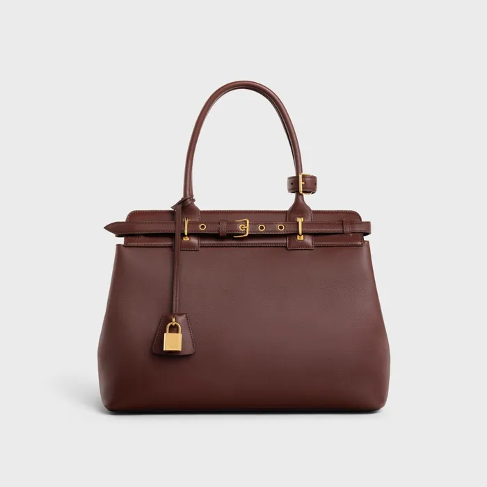 Celine Conti Bag In Supple Calfskin Chestnut Women CELINE CONTI