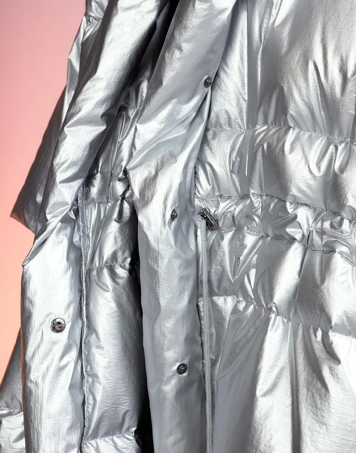 Chrome Puffer Jacket 8211 Silver Women Cynthia Rowley Jackets and Coats
