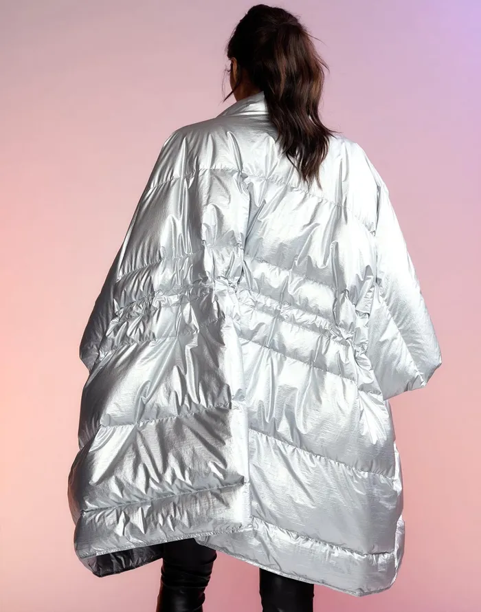 Chrome Puffer Jacket 8211 Silver Women Cynthia Rowley Jackets and Coats