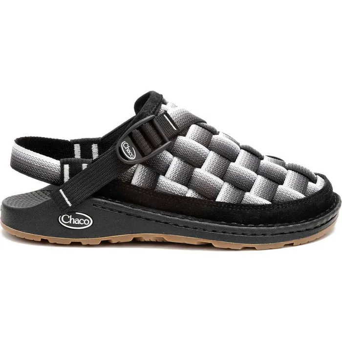 Clogs and SlipOns Women Chaco Canyon Woven Clog Fade Black and White