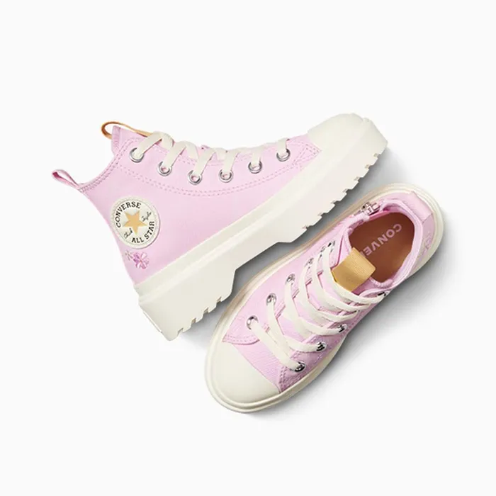 Converse EasyOn EasyOff Chuck Taylor All Star Lugged Lift Flowers Platform Stardust Lilac 8211 Kids