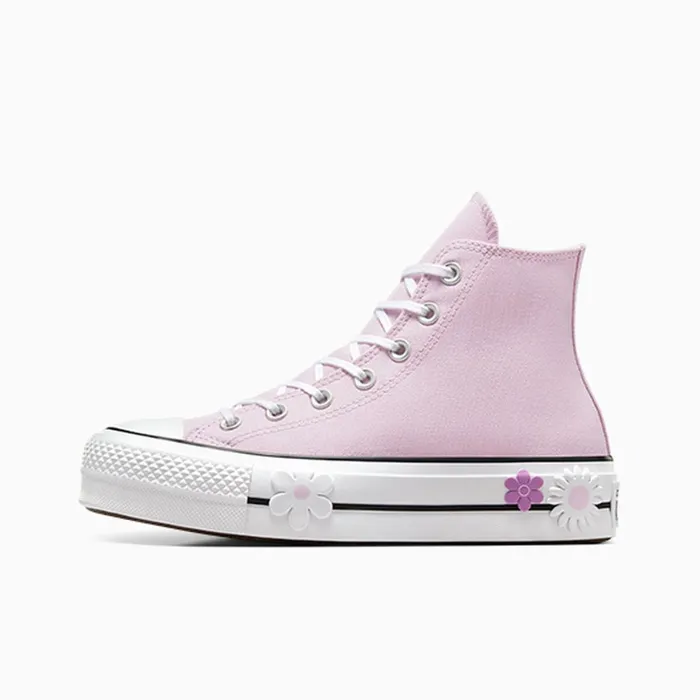 Converse High Top Chuck Taylor All Star Lift Platform Floral Stardust Lilacwhiteblack 8211 Women