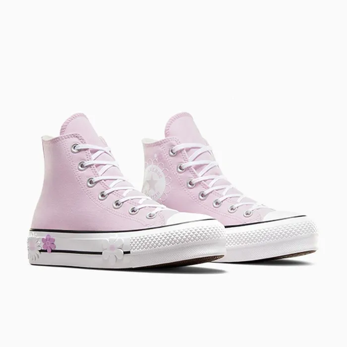Converse High Top Chuck Taylor All Star Lift Platform Floral Stardust Lilacwhiteblack 8211 Women