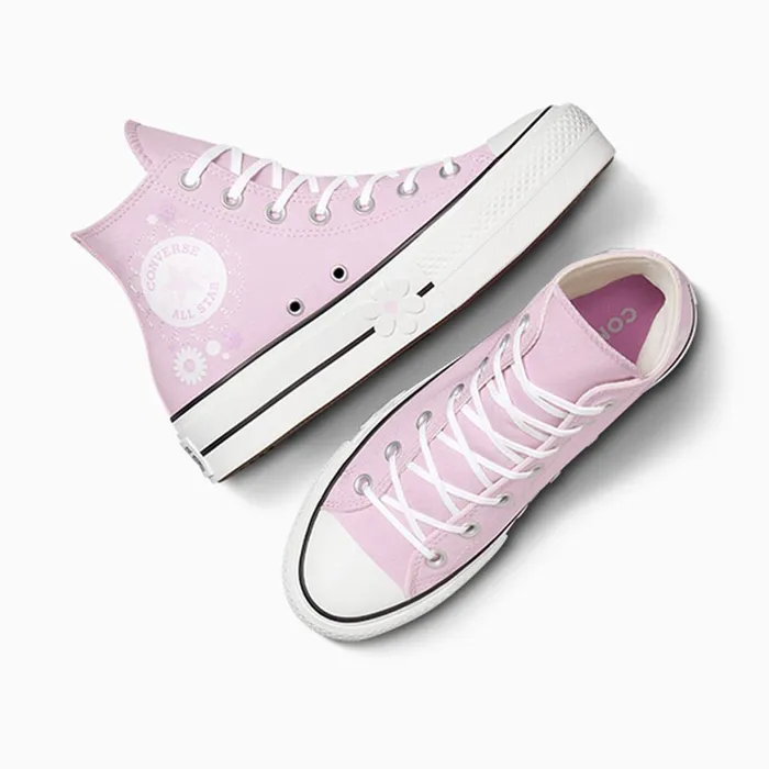 Converse High Top Chuck Taylor All Star Lift Platform Floral Stardust Lilacwhiteblack 8211 Women