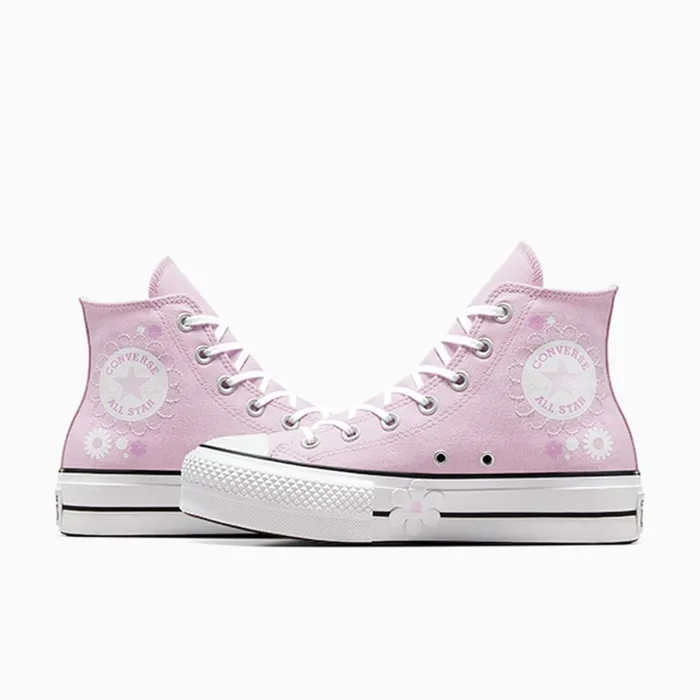 Converse High Top Chuck Taylor All Star Lift Platform Floral Stardust Lilacwhiteblack 8211 Women