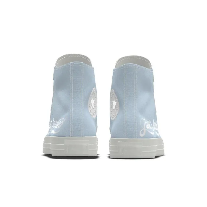 Converse High Top Custom Chuck Taylor All Star Premium Wedding By You Blue Just Married 8211 Women