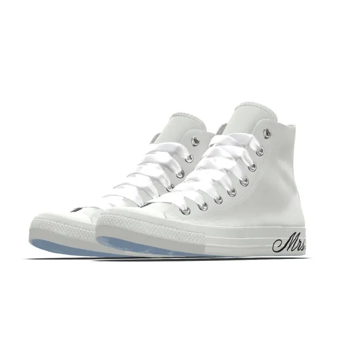 Converse High Top Custom Chuck Taylor All Star Premium Wedding By You White 8211 Women
