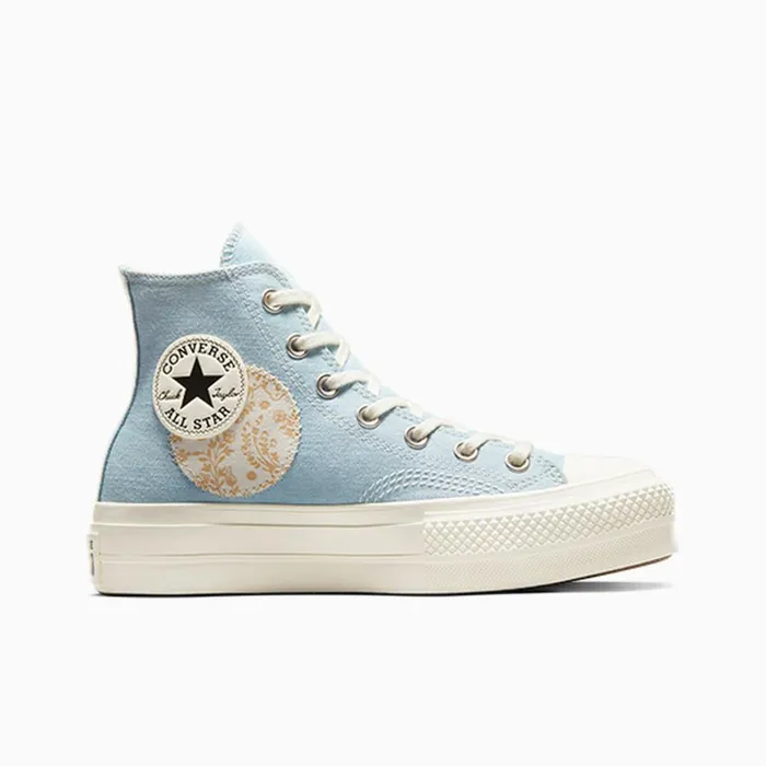 Converse Lift Platforms Chuck Taylor All Star Lift Platform Denim Patchwork Blueblueegret 8211 Women