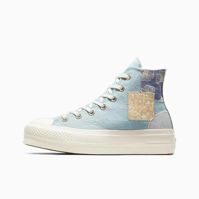 Converse Lift Platforms Chuck Taylor All Star Lift Platform Denim Patchwork Blueblueegret 8211 Women