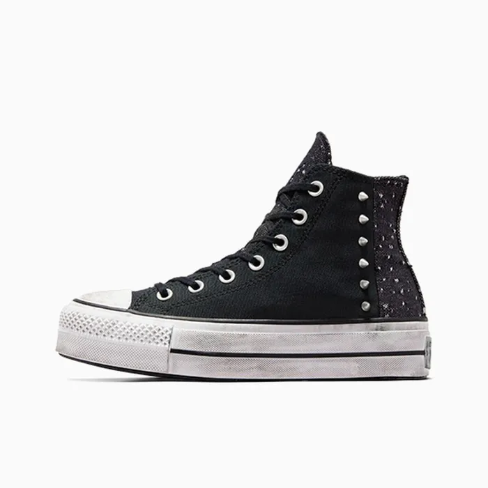 Converse Lift Platforms Chuck Taylor All Star Lift Platform Studded Blacksilverblack 8211 Women