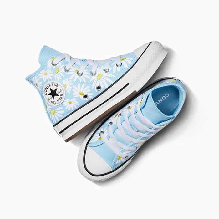 Converse Matching Sets Chuck Taylor All Star Lift Platform Floral True Skydandy Lionwhite 8211 Kids