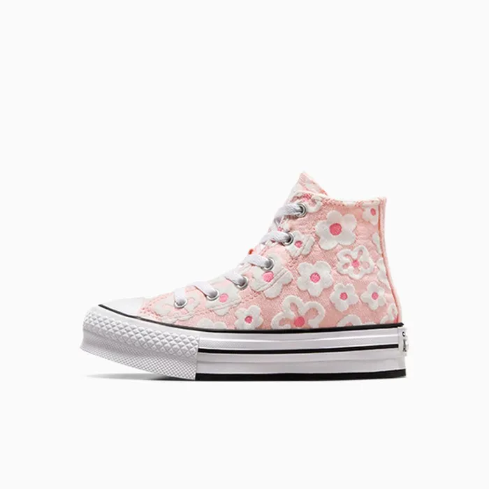 Converse Prints Chuck Taylor All Star Lift Platform Floral Embroidery Donut Glazeoops Pinkwhite 8211 Kids