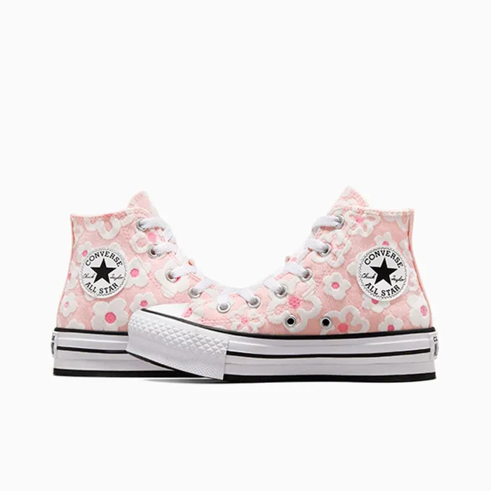 Converse Prints Chuck Taylor All Star Lift Platform Floral Embroidery Donut Glazeoops Pinkwhite 8211 Kids