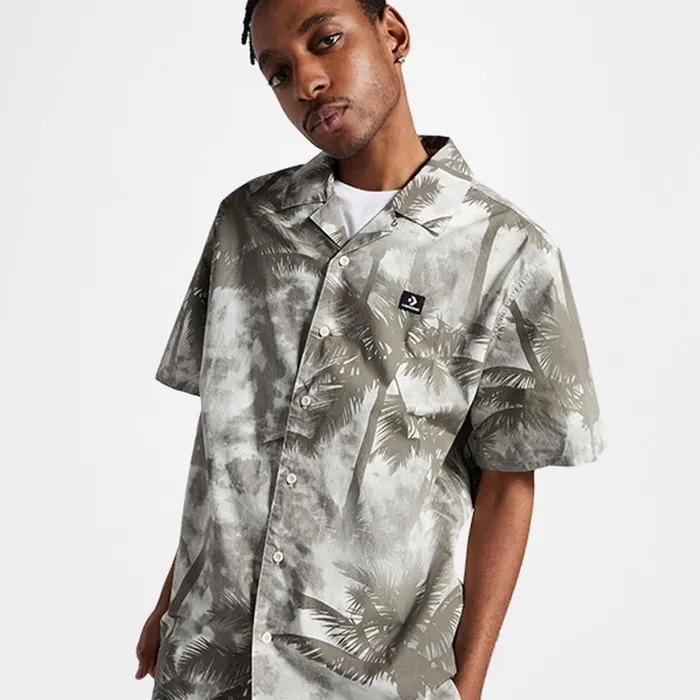 Converse Tops and Shirts Resort Palm Trees ButtonDown Shirt Black Palm 8211 Men