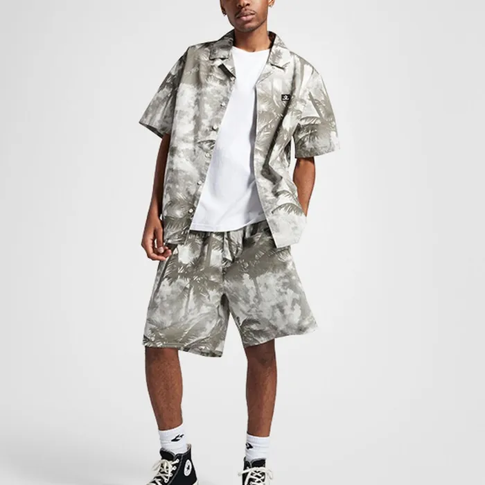 Converse Tops and Shirts Resort Palm Trees ButtonDown Shirt Black Palm 8211 Men