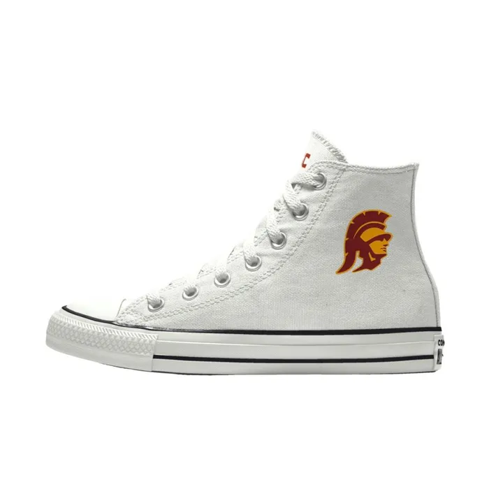 Converse Wide Width Chuck Taylor All Star USC High Top Selected Color White 8211 WomenMen Converse Wide Width Chuck Taylor All Star USC High Top Selected Color White 8211 WomenMen