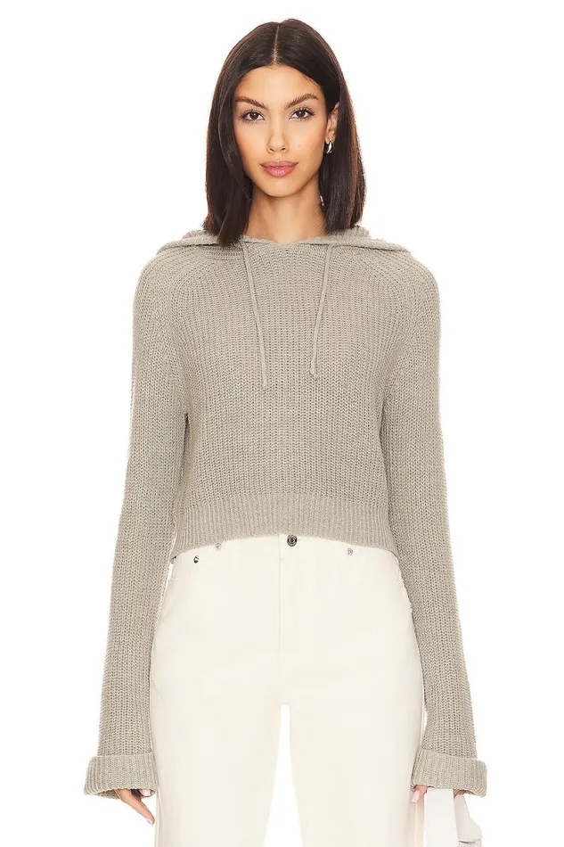 Crystal Knit Hoodie Grey Women Lovers and Friends Sweaters and Knits