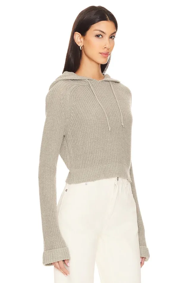 Crystal Knit Hoodie Grey Women Lovers and Friends Sweaters and Knits