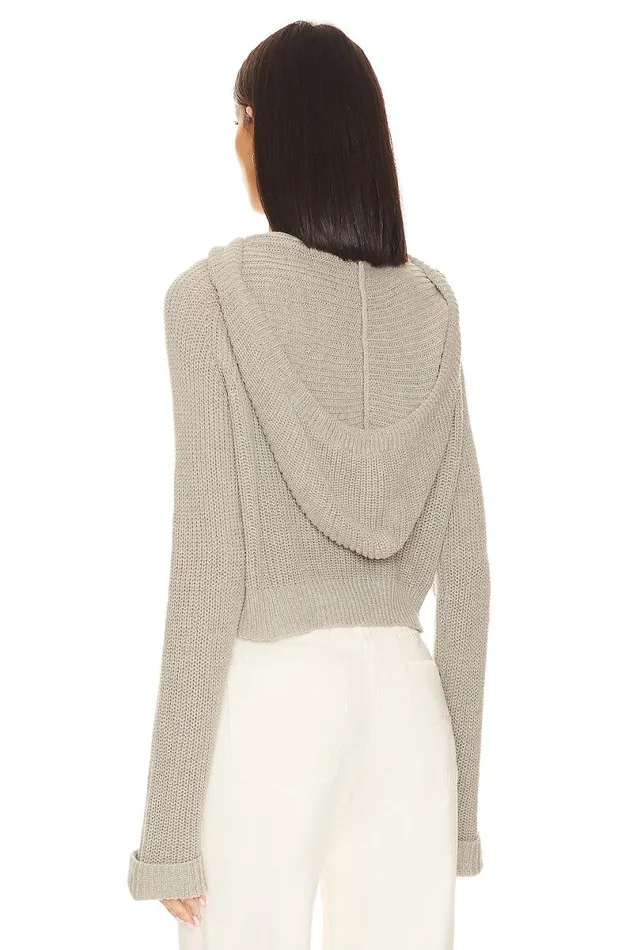 Crystal Knit Hoodie Grey Women Lovers and Friends Sweaters and Knits
