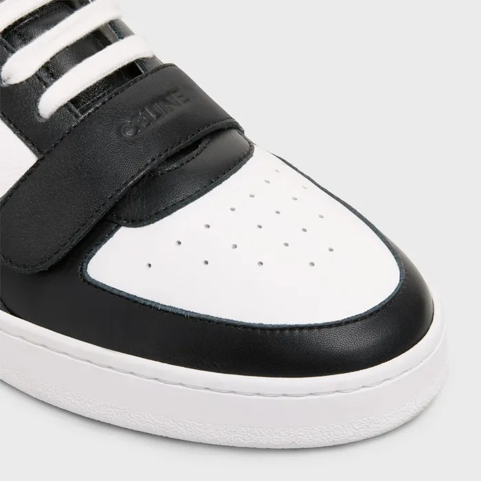 Ct02 Celine Trainer Mid Sneaker With Scratch In Calfskin White Black Men CELINE SNEAKERS