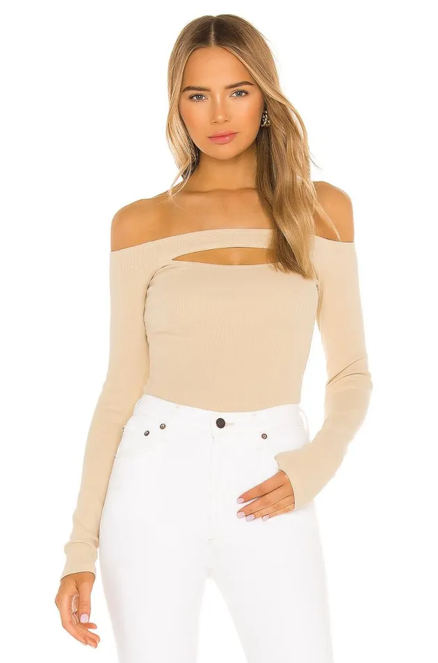 Cut Out Off Shoulder Top Nude Women Lovers and Friends Tops