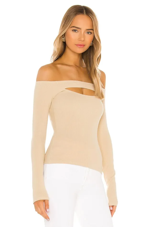Cut Out Off Shoulder Top Nude Women Lovers and Friends Tops