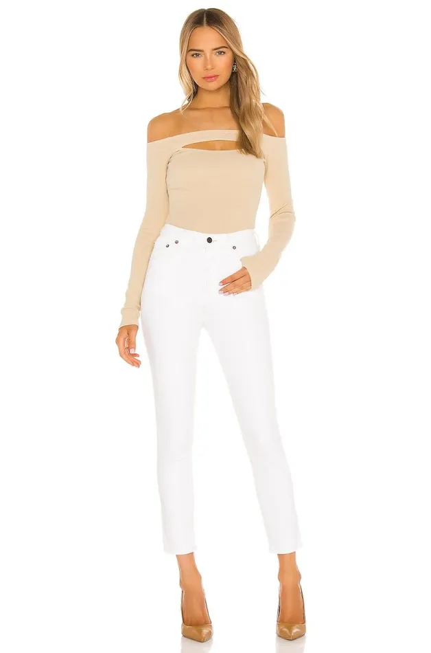 Cut Out Off Shoulder Top Nude Women Lovers and Friends Tops