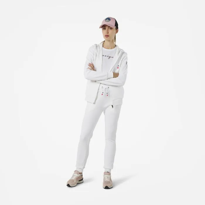 Damen Sweatshirts Und Pullover Rossignol Logo Damensweatshirt Mit Kapuze Und Durchgehendem Reiverschluss White100