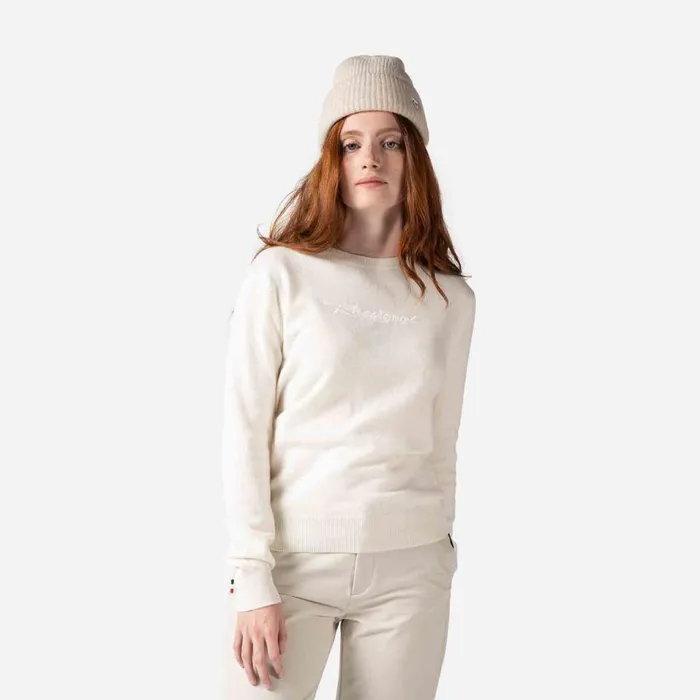 Damen Sweatshirts Und Pullover Rossignol Signature Damenstrickpullover White100