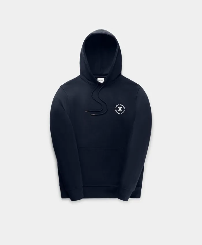 Deep Navy Circle Hoodie Navy Men Daily Paper Hoodies and Sweaters