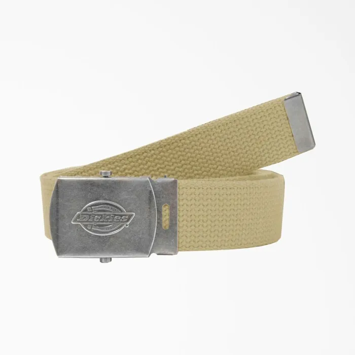 Dickies Belts and Suspenders Military Buckle Web Belt Khaki Khaki kh 8211 Men