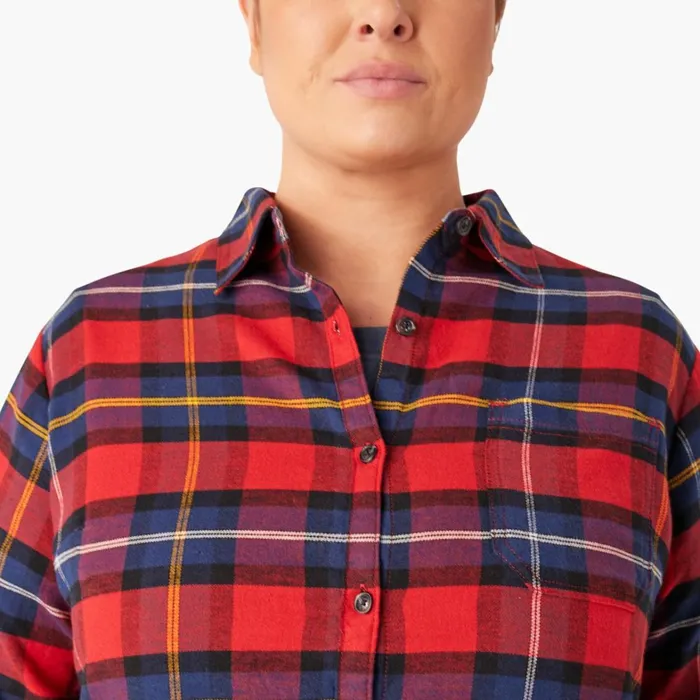 Dickies Button Up Women039s Plus Long Sleeve Plaid Flannel Shirt English Red Tartan English Red Tartan a1d 8211 Women Dickies Button Up Women039s Plus Long Sleeve Plaid Flannel Shirt English Red Tartan English Red Tartan a1d 8211 Women