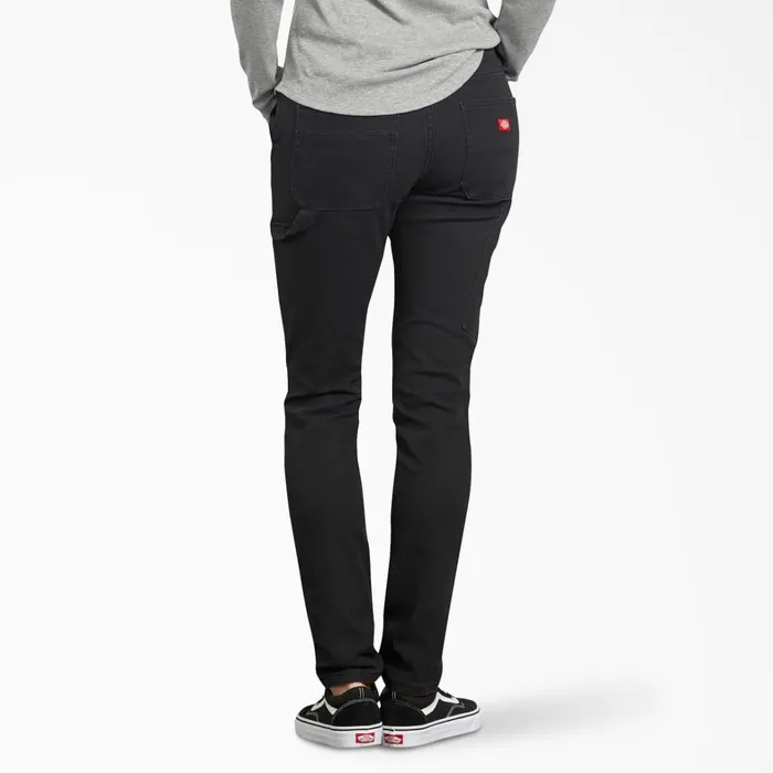 Dickies Carpenter Women039s FLEX Slim Fit Duck Carpenter Pants Rinsed Black Rinsed Black rbk 8211 Women Dickies Carpenter Women039s FLEX Slim Fit Duck Carpenter Pants Rinsed Black Rinsed Black rbk 8211 Women