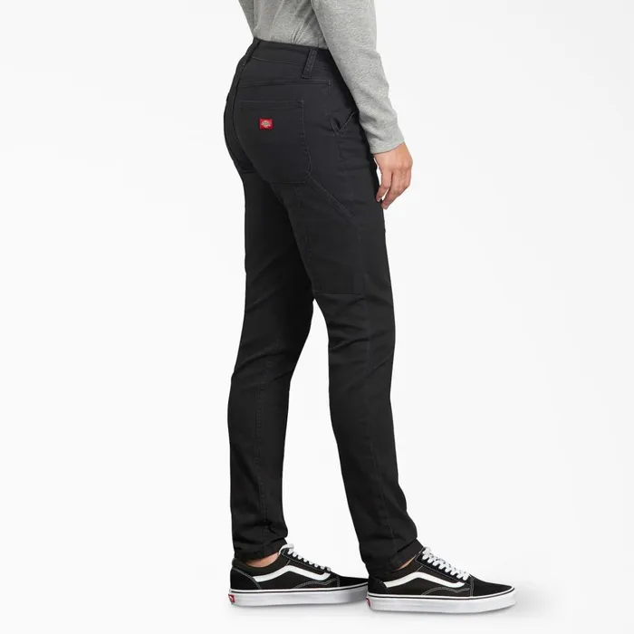 Dickies Carpenter Women039s FLEX Slim Fit Duck Carpenter Pants Rinsed Black Rinsed Black rbk 8211 Women Dickies Carpenter Women039s FLEX Slim Fit Duck Carpenter Pants Rinsed Black Rinsed Black rbk 8211 Women