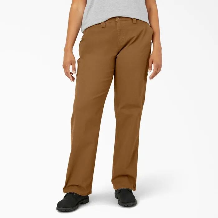 Dickies Carpenter Women039s Plus FLEX Relaxed Straight Fit Duck Carpenter Pants Rinsed Brown Duck Rinsed Brown Duck rbd 8211 Women Dickies Carpenter Women039s Plus FLEX Relaxed Straight Fit Duck Carpenter Pants Rinsed Brown Duck Rinsed Brown Duck rbd 8211 Women